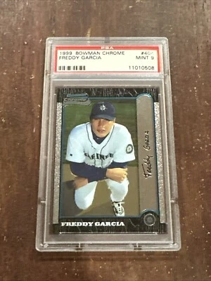 1999 Bowman Chrome Freddy Garcia RC Card #404 PSA 9 - Image 1 of 2