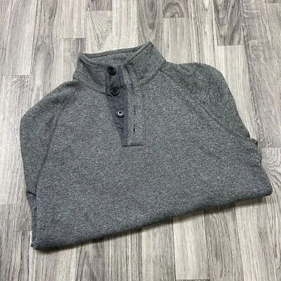 Sudadera Pullover Gris Cuello Frontal Botón BANANA REPUBLIC Para Mujer Talla M Foto 1 de 4