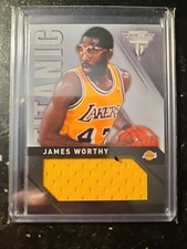 James Worthy 2013-14 Panini Titanium Jersey Patch Relic /99 #19 card LA Lakers