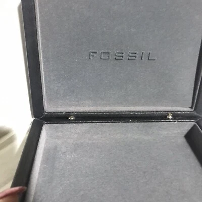 Cartera/estuche vintage de cuero negro fósil para hombre Foto 1 de 4