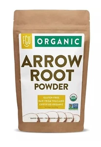 FGO Organic Arrowroot Powder (Flour) | 16oz New Resealable Kraft Bag (1lb) - Picture 1 of 5