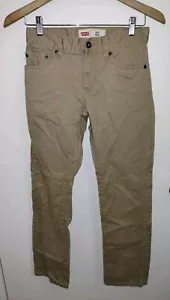 Levi’s 511 Boy’s Slim Khaki Jeans Size 14 Reg 27x27 Casual Tan-EUC-Fast Shipping - Picture 1 of 8