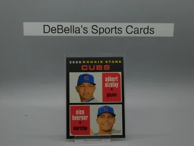 2020 TOPPS HERITAGE #121 NICO HOERNER ADBERT ALZOLAY RC CHICAGO CUBS - Image 1 of 2