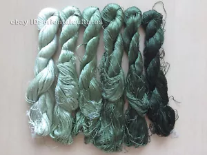 6bundle chinese 100%natural mulberry silk,hand-dyed embroidery silk floss/thread - Picture 1 of 12