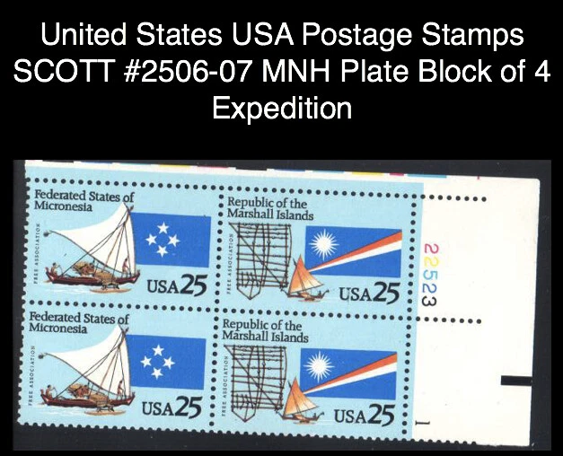 United States USA Postage Stamps SCOTT #2506-07 MNH Plate Block of 4 Expedition  - Image 1 of 1