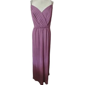 Purple Chiffon Maxi Cocktail Dress Size 20 New with Tags - Picture 1 of 7
