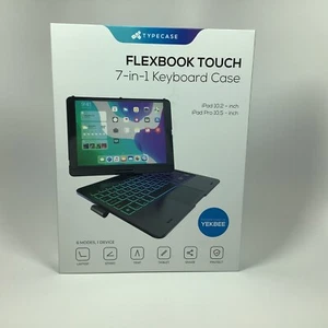 Typecase Flexbook Touch 7-in-1 Keyboard Case iPad 10.2 & ipad Pro 10.5  - Black - Picture 1 of 2
