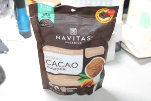 Navitas Organics Cacao Powder 8oz. Bag 15 Serving Organic Non-GMO Gluten-Free - Picture 1 of 4