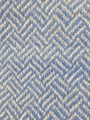 Portfolio–Suzani/Blue (1 yd) Chevron Stripe | Basket/Rib Cotton Fabric 36" × 54" - Image 1 of 4