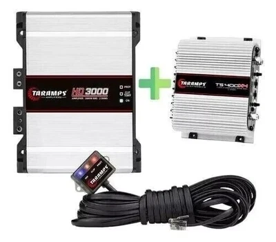 TARAMPS - HD 3000 - 2ohm - 3000 Watt 1 canale + TS 400x4 - 2ohm - 4 canali. - Immagine 1 di 4