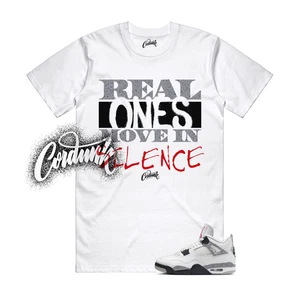 4 Cement White Summit Fire Red Tech Grey Black T Shirt Match Match REAL - Picture 1 of 1