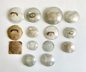 Large Lot 50+ Vintage Round Clock Glass NOS, Perfit, Baby Ben Etc, Convex & Flat - Picture 1 of 15