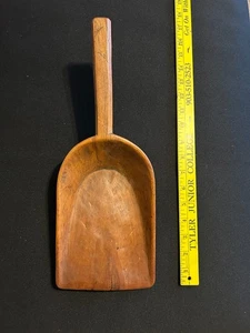 Vintage handgeschnitzt primitiv Landhaus rustikal Holz Trockenware große Schaufel - Bild 1 von 4