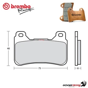 Paire de plaquettes de frein Brembo Racing Z04 Honda CBR600RR C-ABS 2009-2016 - Photo 1/5