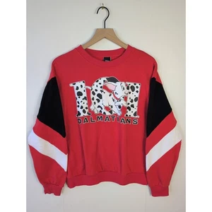 Vintage Disney 101 Dalmatians Crewneck Sweatshirt Red Juniors Small Retro - Picture 1 of 11
