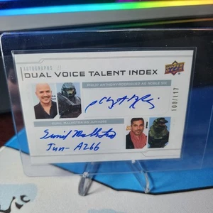 2024 Upper Deck Halo Legacy Collection Dual Auto Inscription Noble Six & Jun - Picture 1 of 2