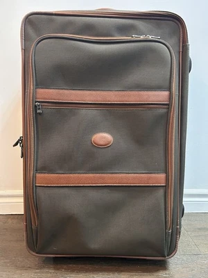 Longchamp Suitcase Boxford Large 26” 2 Wheel Canvas Brown & Tan Leather Trim - Image 1 of 4