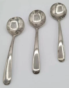3 Cucchiai da Zuppa Italia Placcati Argento 6 Pollici - Foto 1 di 12