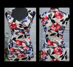 XXS WHBM Floral Tiered Shell Top Shirt - Bild 1 von 4