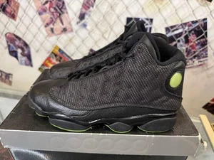 Air Jordan 13 XIII Retro Black Altitude Green 2010 414571 002 Size 8 - Picture 1 of 12