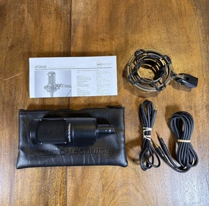 Audio-technica AT2035 Studio Condenser Microphone With Cables, Shock Mount, Case - Picture 1 of 9