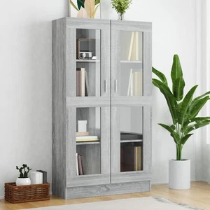 vidaXL Vitrinenschrank Grau Sonoma 82,5x30,5x150 cm Holzwerkstoff - Bild 1 von 9