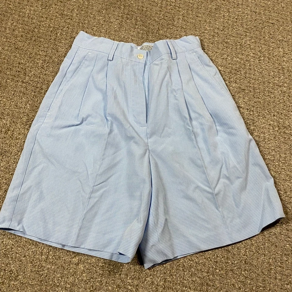 Pantalones Cortos De Colección Izod Para Mujer 6 Fluidos Ligeros A Cuadros Preppy Verano Plisado Boho Foto 1 de 4