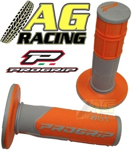 Pro Grip Progrip 801 Grips Grey Orange Motocross Enduro KTM SX SXF EXC EXCF XC - Picture 1 of 1