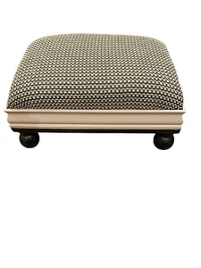 Vintage Wooden Foot Stool Ottoman W/ Padded Top-Hidden Storage - Picture 1 of 8