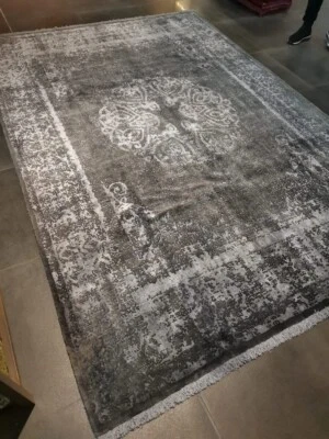 Alfombra grande de lana y seda 100 % anudada a mano moderna P E R S I A N 6,5'X9,8' Foto 1 de 4