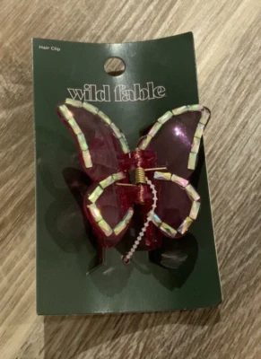 Wild Fable Womens Pink Plastic Butterfly Hair Clip 2.25" Long - Image 1 of 2