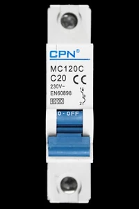 DISYUNTOR CIRCUITO MCB CPN 20 AMPER CURVE C 6 kA mc120c - Imagen 1 de 6