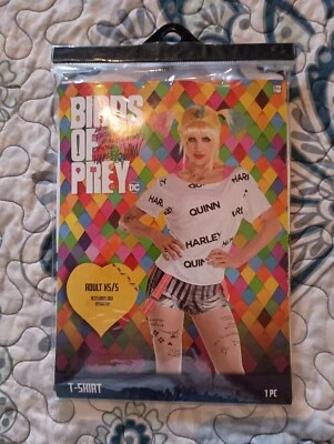 New DC Birds of Prey MIB Harley Quinn Small 2-4 Adult Halloween Costume Amscan - Image 1 of 2