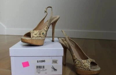 Auténticas sandalias Christian Dior Slingback Paraiso Peep Toe beige Foto 1 de 4