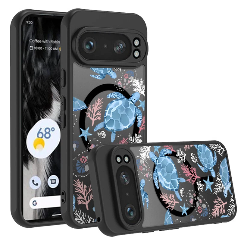 Shark Magnetic Phone Case For Google Pixel 9 Pro XL 9A 8 8A 7 7A Sea Star Cover - Image 1 of 4