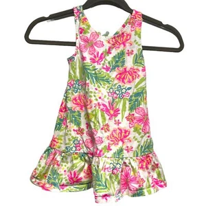 Tommy Bahama Girls Dress Floral XS (4)Tank Cotton - Picture 1 of 5