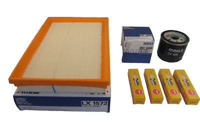 Ford Focus 1.6 Petrol Service Kit Oil Air Filter Spark Plugs 2003 to 2007 MAHLE - Image 1 of 3
