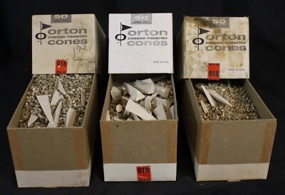 3 Boxes Vtg Edward Orton Standard Pyrometric Cones #18 Lot Set Ceramic Firing - Image 1 of 4