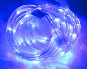 LED Rope Light 9Ft 120V 2-Wire 1/2" Blue Outdoor Decoration Building Bar - Picture 1 of 2