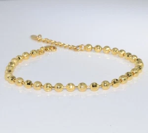 18K Yellow Gold Filled 4mm Bracelet Prom Lady Women Birthday Xmas Gift b/394 - Picture 1 of 6