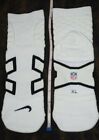  NIKE NFL Team Issued White Compression Socks Men L-XL Ankle 