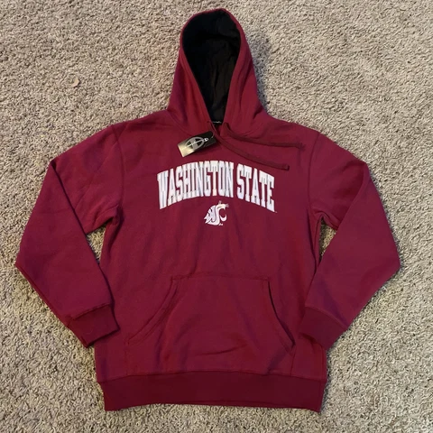 Washington State Cougars adult Mens Large stitched NCAA hoodie pullover jacket Cover