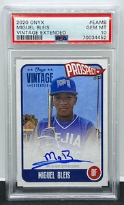 2020 Onyx Vintage Extended Miguel Bleis AUTO #EAMB PSA 10 Red Sox - Picture 1 of 2