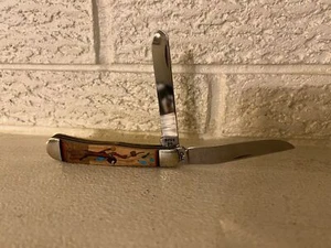 Rare Case XX 3254 SS 2-Blade Folding Knife w/ Native American Indian Motif - Picture 1 of 6