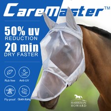 Harrison Howard horse Fly Mask Hood full face mesh Fleece padded Anti-UV Free PP
