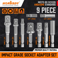 Socket Driver Tool 3/8 Nivvity Socket Adapter 1/4 Socket Wrench Adapters 4pcs Sockets Screwdriver Converter Set 1/2 