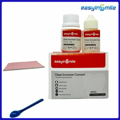 DENTALSOURCE Dental Glass Ionomer Cement Dental Care Kit Luting Glue For Crowns& Bridges Fill
