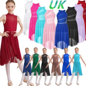 AU Girls Lyrical Modern Ballet Dance Leotard Dress Ballroom Performance AU - Picture 1 of 123