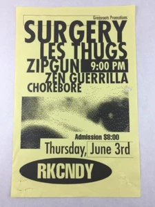 Zen Guerrila - Chokebore - Surgery - June 3 RKCNDY in Seattle Concert Poster - Picture 1 of 8