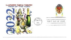 5662 Cachets Capodanno Lunare 2022 Anno della Tigre Panda FDC - Foto 1 di 1